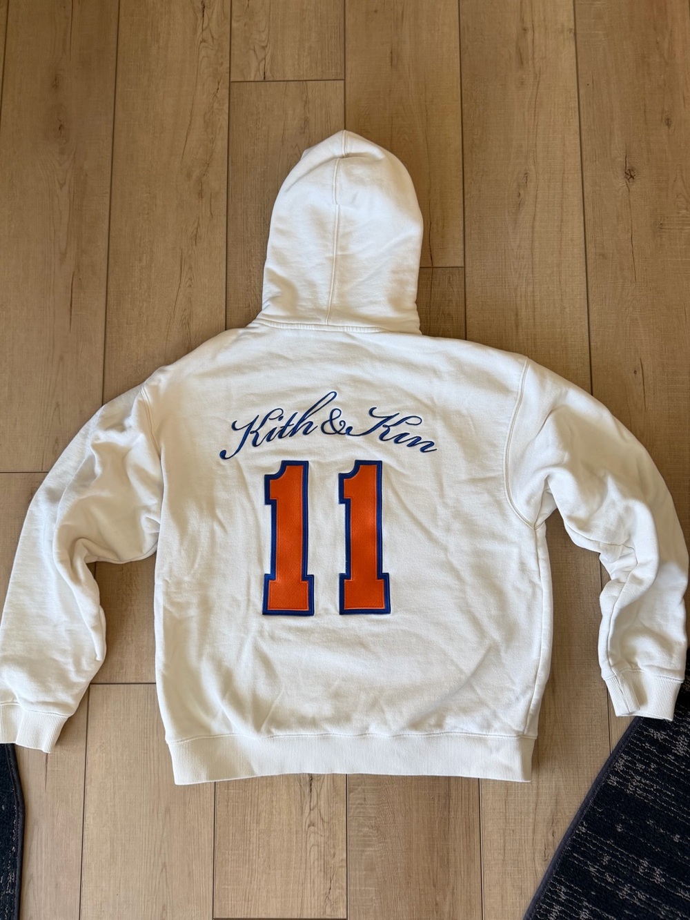 Kith x Knicks Jalen Brunson Hoodie color Cream size Large